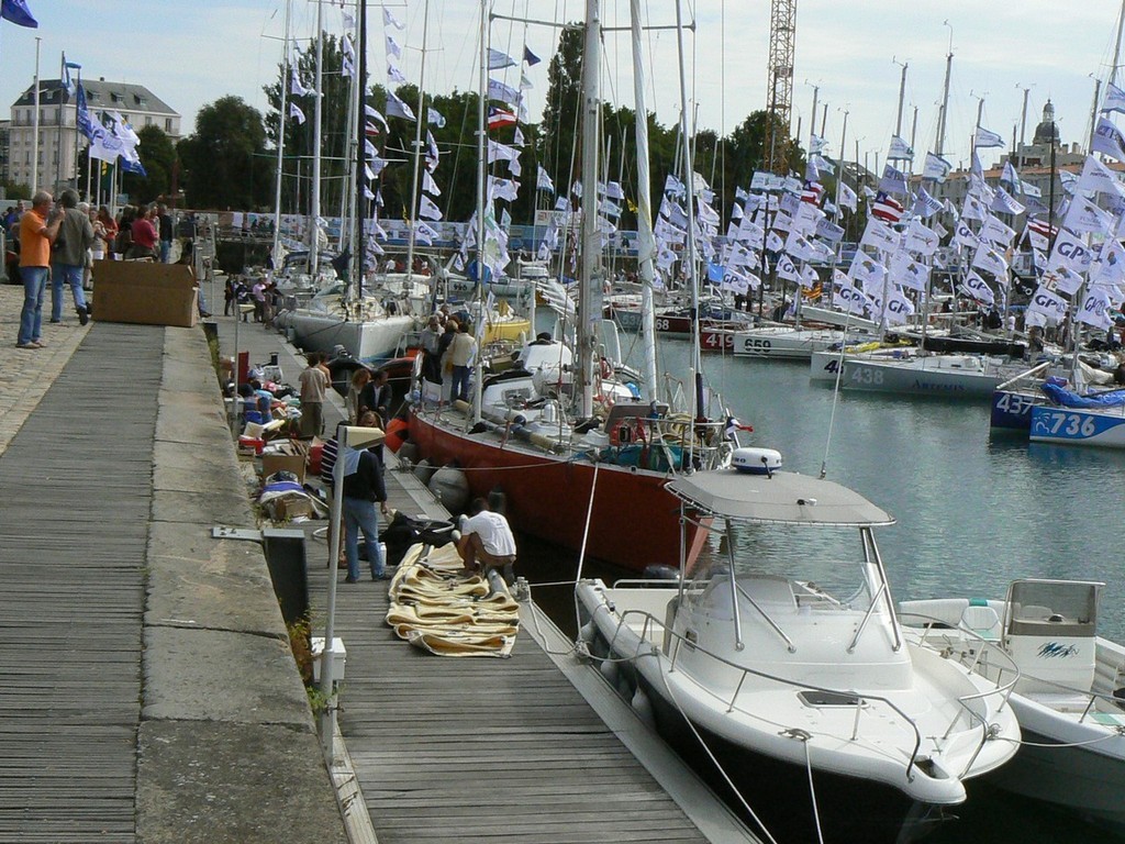 Preparations for the start on the MiniTransAt at la Rochelle © Pierre Alain Varreon