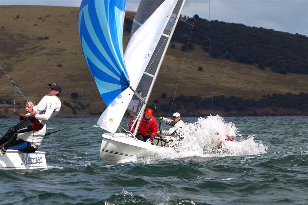 I know he's in there. - 67th Australian Sharpie Championship Hobart Day Four Images photo copyright Jane Austin taken at  and featuring the  class
