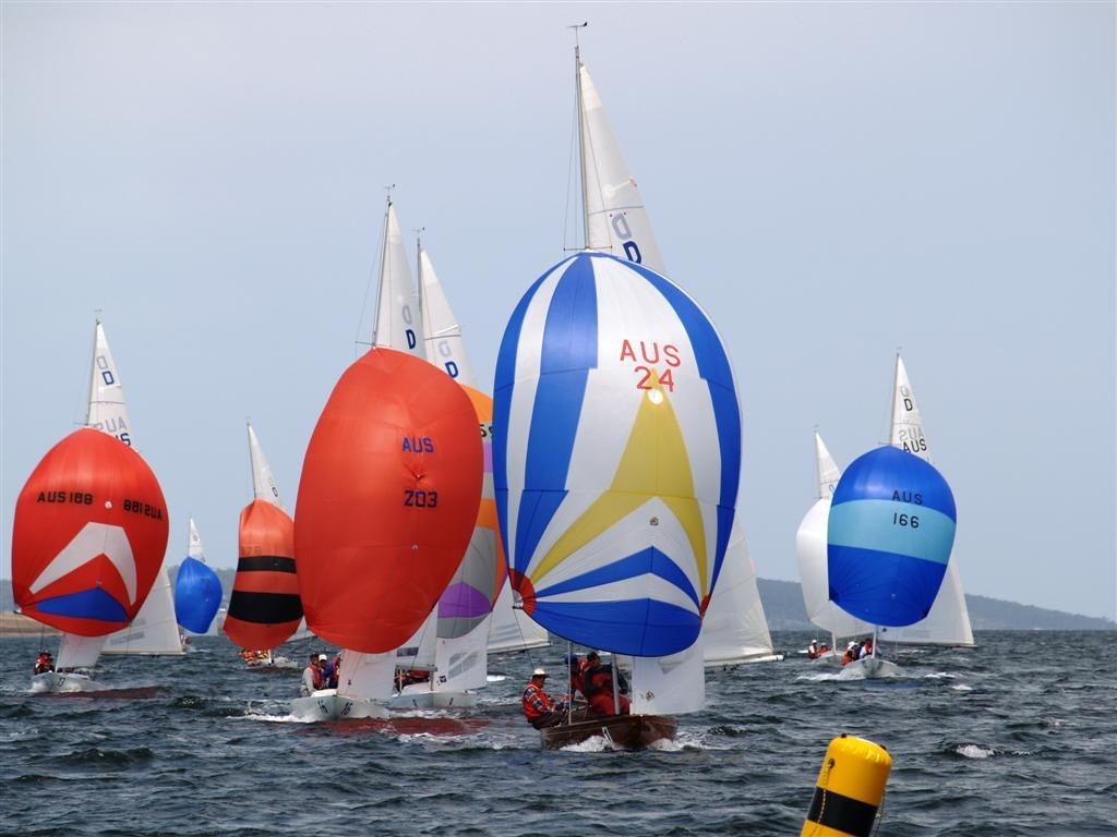 Close racing as the fleet hit the bottom mark in Race 6. - Prince Philip Cup photo copyright Jane Austin taken at  and featuring the  class