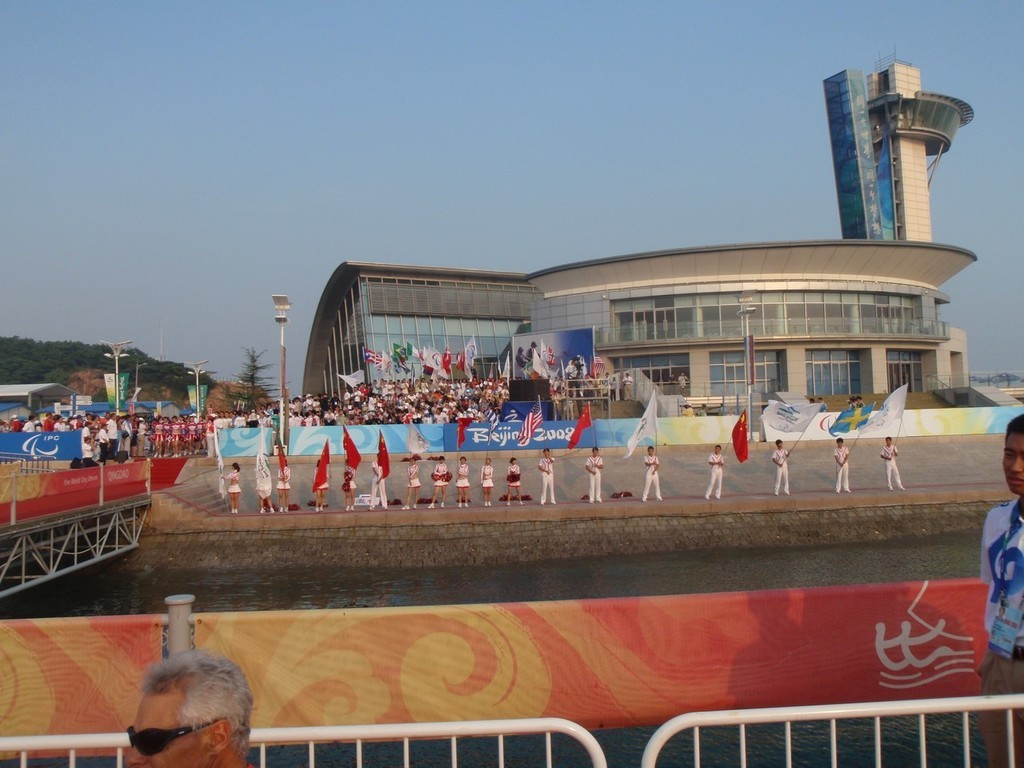 Crowd at the Medal ceremony - Paralympics Qingdao © Brian Todd