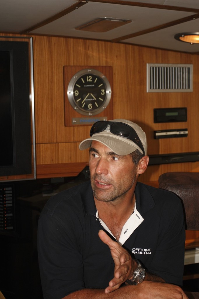 Mike Horn, on board Pangaea © Guy Nowell http://www.guynowell.com