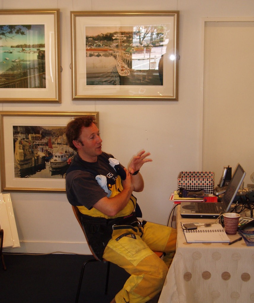 Will Calver far from the madding crowd - in the Ocean Gallery © Jane Pares - IMB