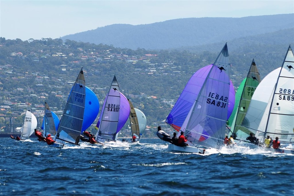 South Australians dominate the Sharpies fleet. - 67th Australian Sharpie Championship Hobart photo copyright Jane Austin taken at  and featuring the  class