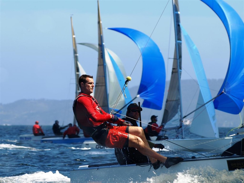 South Australia's Bread Run currently in fifth place. - 67th Australian Sharpie Championship Hobart photo copyright Jane Austin taken at  and featuring the  class