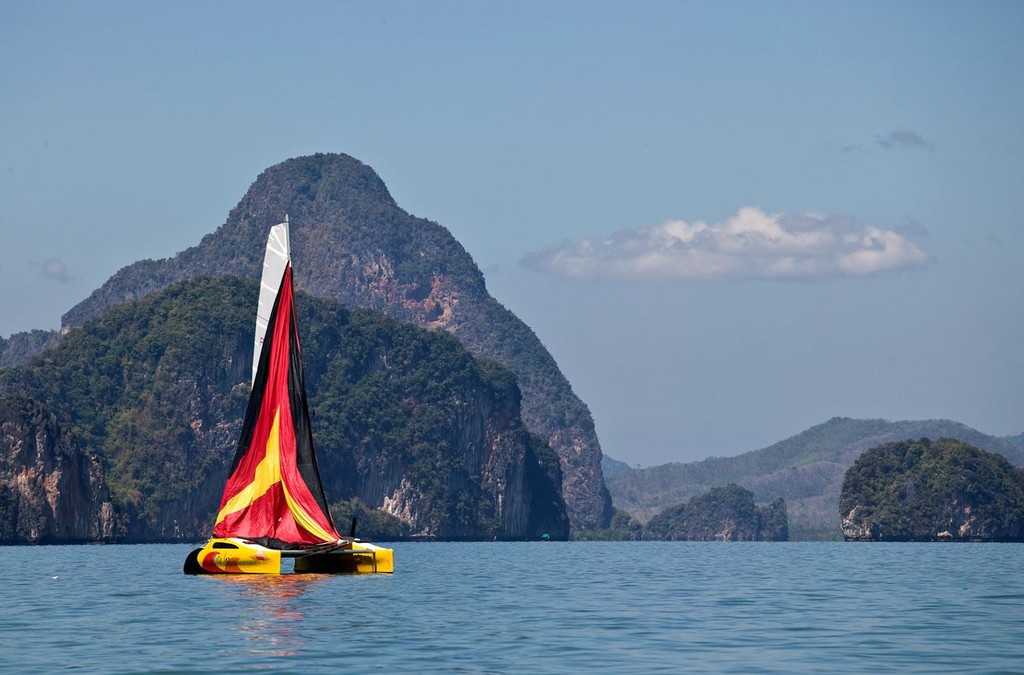 Phang Nga Bay Regatta 2010. Not a lot of breeze for race 1. © Guy Nowell http://www.guynowell.com