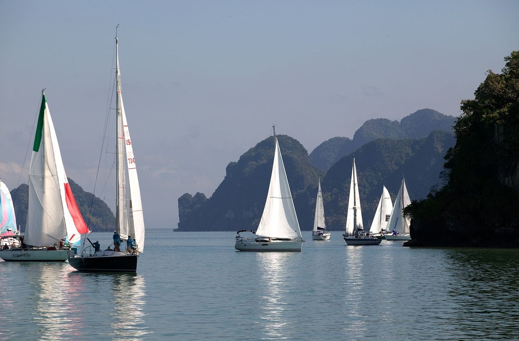 Slow racing on day 2. Phang Nga Bay Regatta 2010. © Guy Nowell http://www.guynowell.com