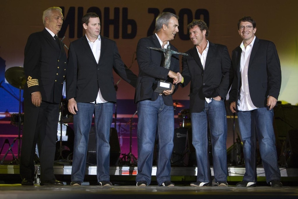 PUMA Ocean Racing&rsquo;s shore crew receive the overall seamanship award for the Volvo Ocean Race 2008-09 photo copyright Sally Collison/PUMA Ocean Racing http://www.sallycollison.com taken at  and featuring the  class