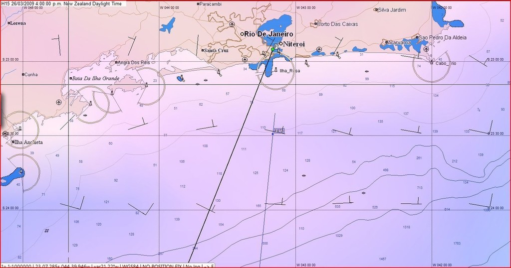 Positions as at 1600hrs NZT (0300hrs UTC) on 26 March showing Ericsson 3 35nm from the finish of Leg 3. © Predictwind.com/iexpedition.org www.predictwind.com