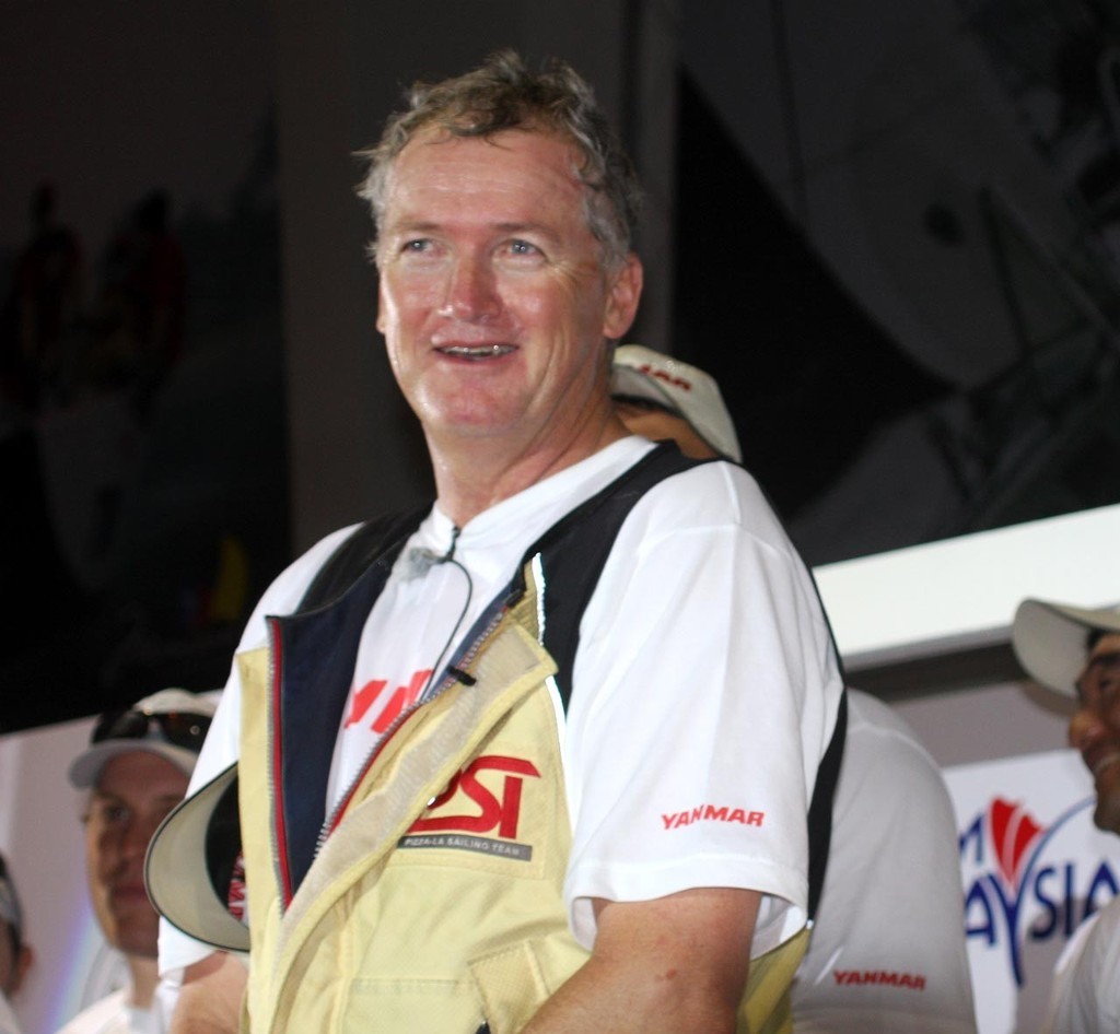 Peter Gilmour winner of the Monsoon Cup at presentation photo copyright Sail-World.com /AUS http://www.sail-world.com taken at  and featuring the  class