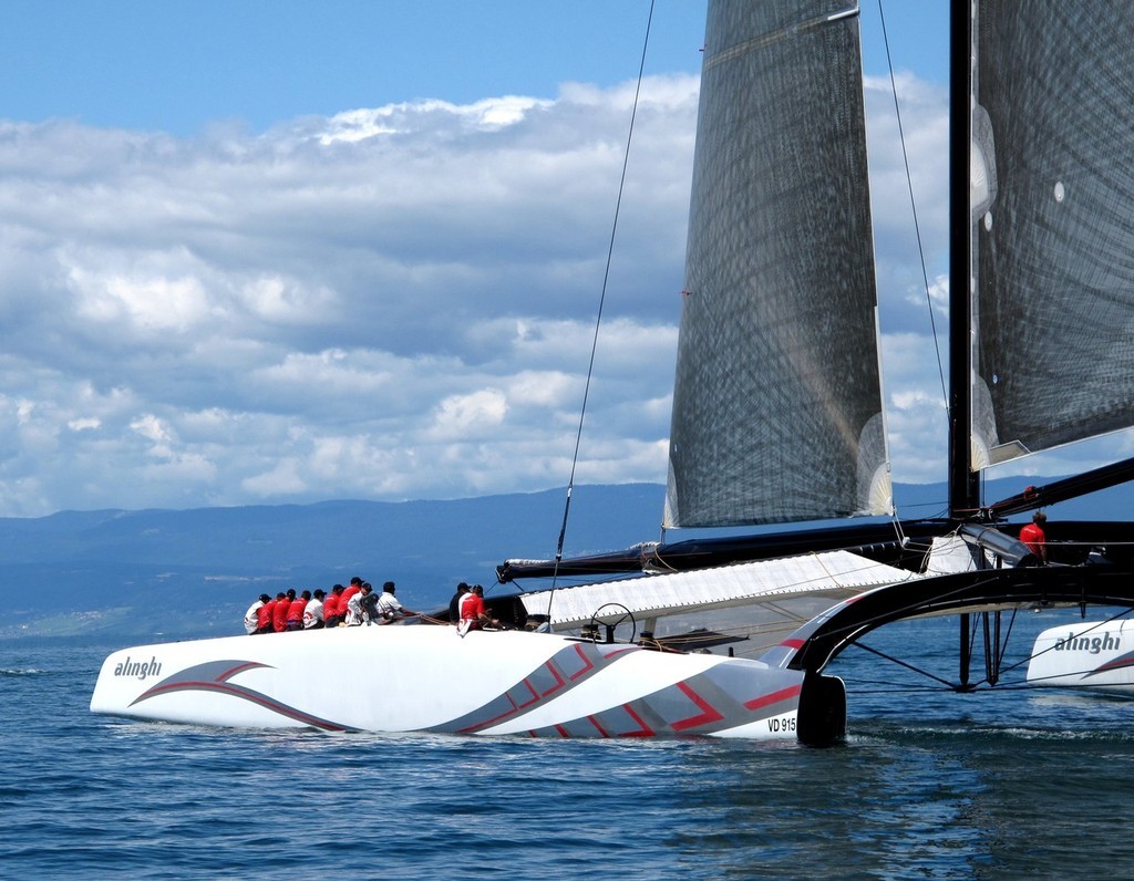 2 Stern low despite crew forward photo copyright Sail-World (JPJ) www.sail-world.com taken at  and featuring the  class