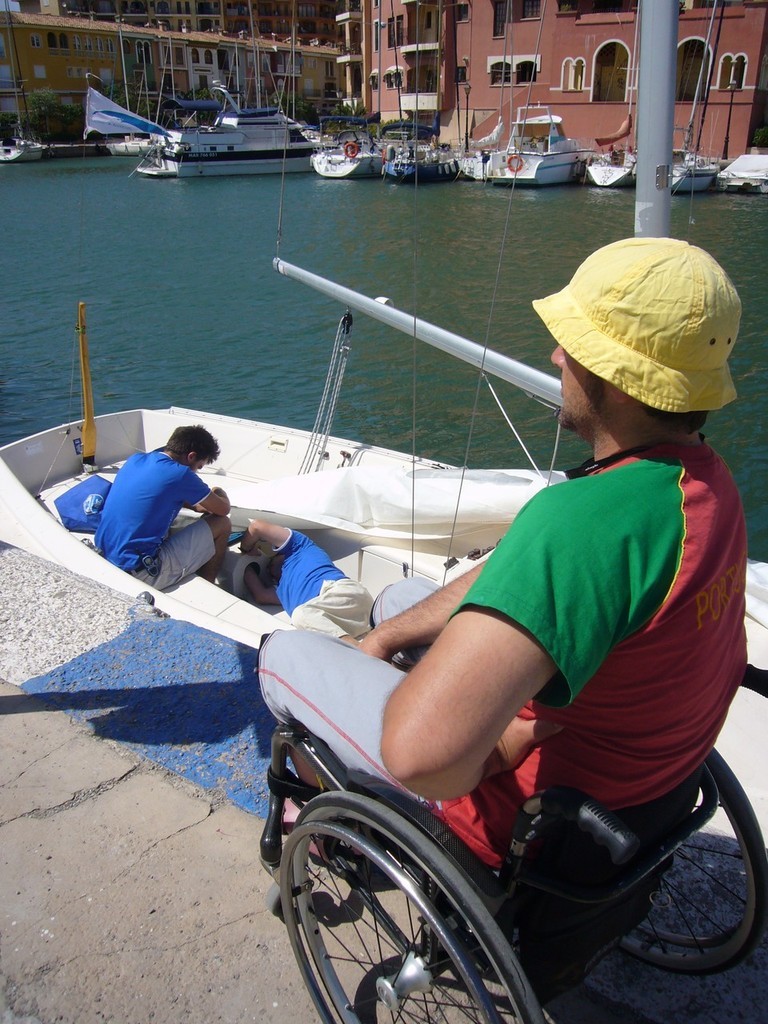 Rigging the Sonar -Un Mar Sin Barreras, ``A Sea Without Barriers`` photo copyright Ralph and Penny Roberts taken at  and featuring the  class