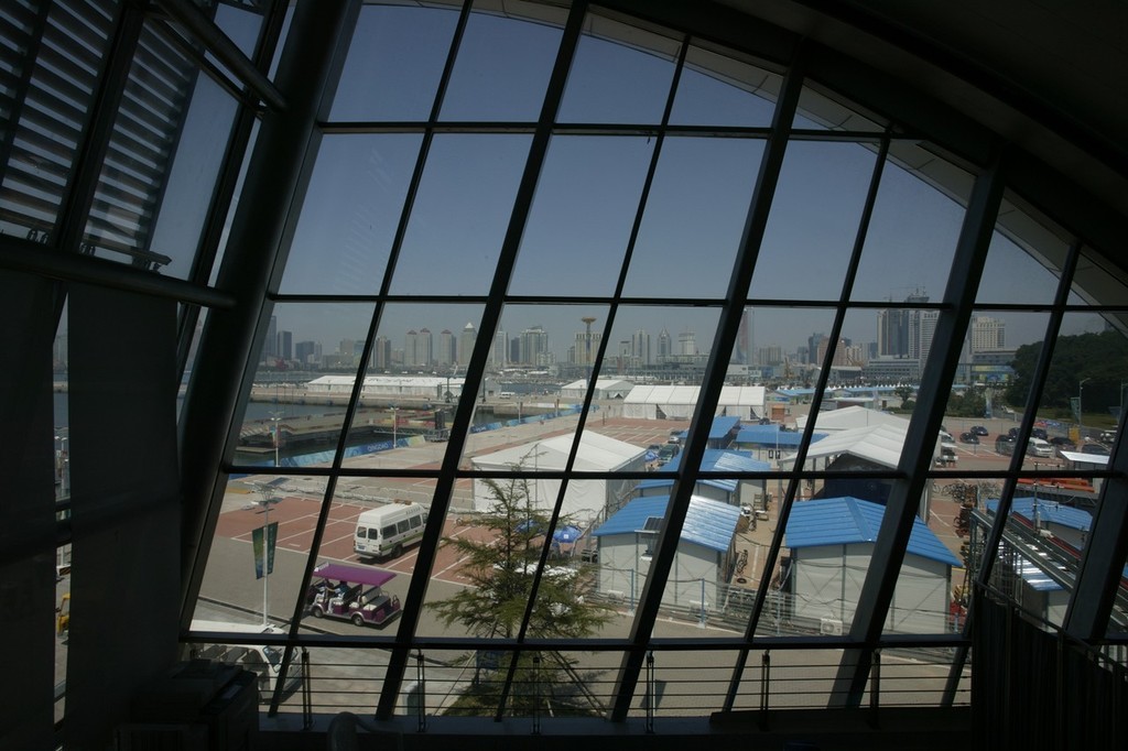 Qingdao Olympic Regatta 2008. The view back to the town, from the Media Centre. © Guy Nowell http://www.guynowell.com