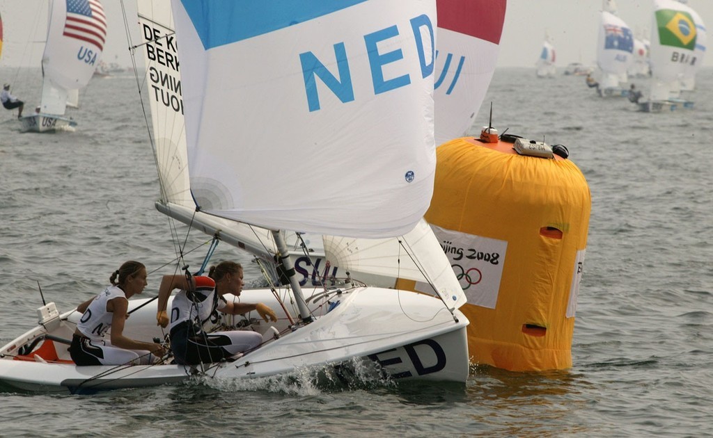 Qingdao Olympic Regatta 2008 - Marcelien de Koning and Lobke Berkhout (NED), 470 Women. © Guy Nowell http://www.guynowell.com