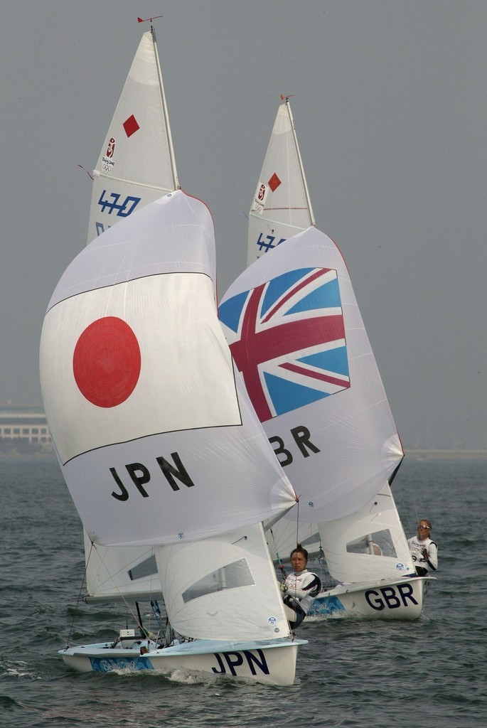 Qingdao Olympic Regatta 2008 - Ai Kondo and Naoko Kamata (JPN), 470 Women. © Guy Nowell http://www.guynowell.com