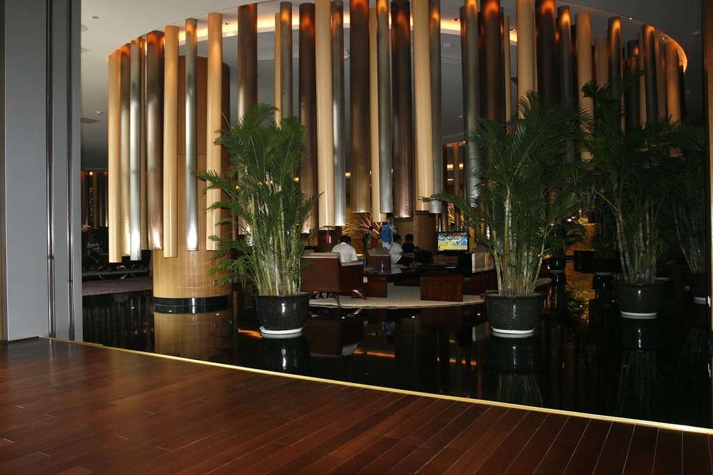 Qingdao Olympic Regatta 2008. Inside the athletes’ hotel.  © Guy Nowell http://www.guynowell.com