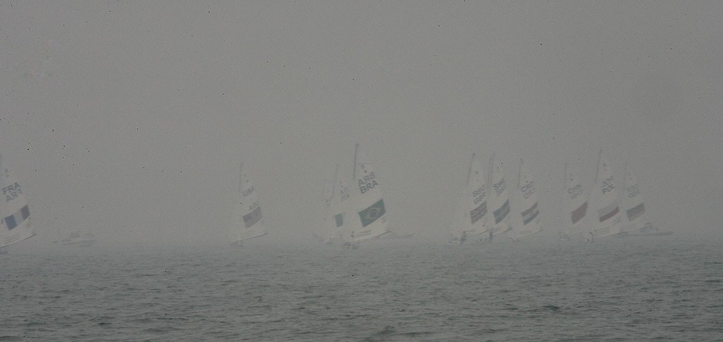 Qingdao Olympic Regatta 2008. There’s a Star fleet out there somewhere. © Guy Nowell http://www.guynowell.com