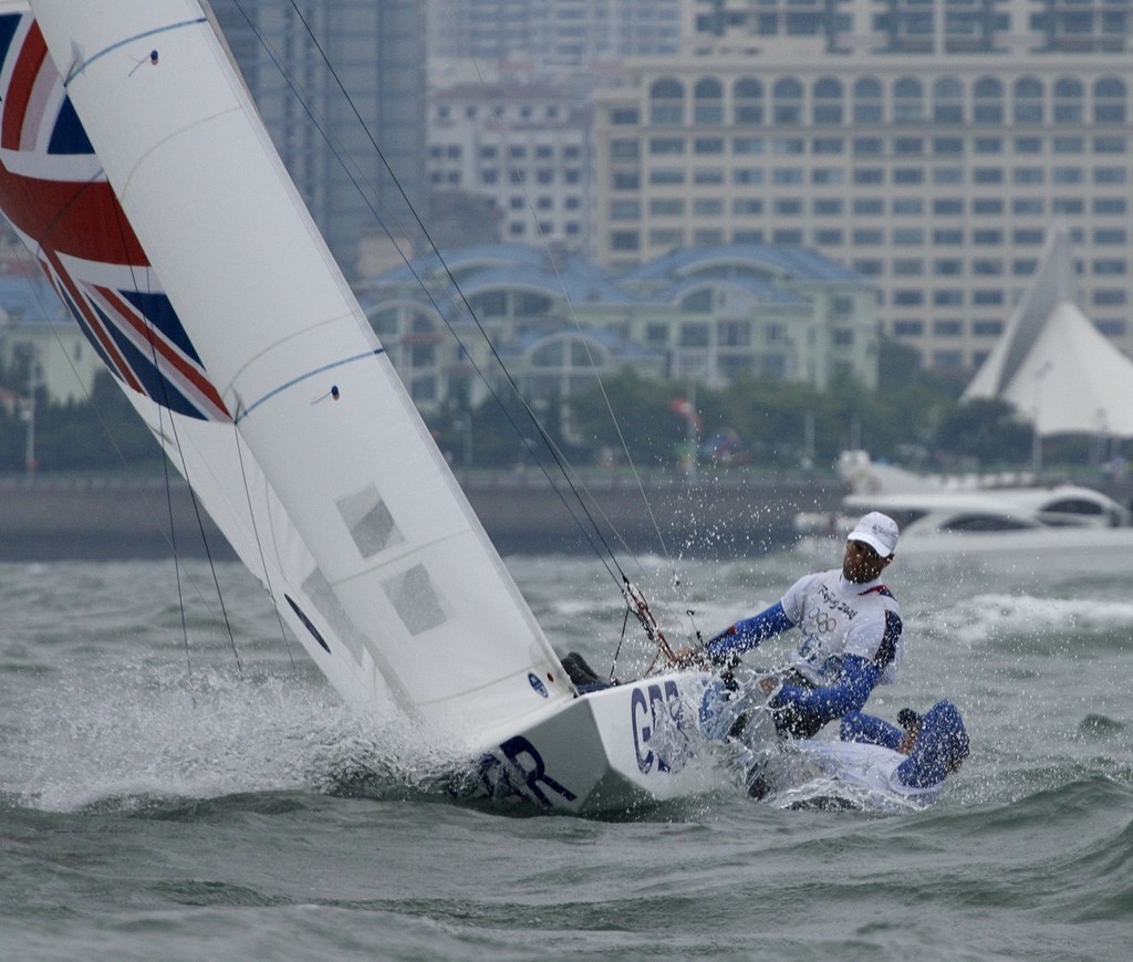 Qingdao Olympic Regatta 2008. Gold medla winners, Iain Percy and Andrew Simpson (GBR). © Guy Nowell http://www.guynowell.com