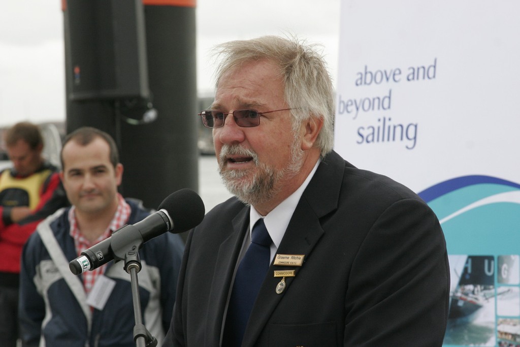 Sailing - Skandia Geelong Week 2009 - Media Launch, Docklands,  Melbourne (VIC) - 14/11/08 
 
RGYC Commodore Graeme Ritchie photo copyright Teri Dodds http://www.teridodds.com taken at  and featuring the  class