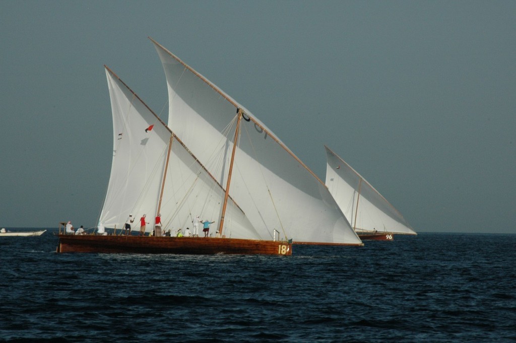 Racing Dhows off Dubai competing for the richest prize in yacht racing. © ARL Media http://www.arl.co.nz/