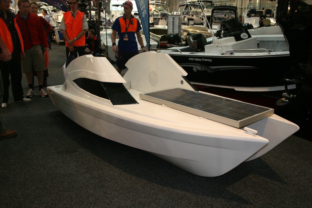 Riviera Solar Challenge makes its way to the marina for launching. photo copyright Jeni Bone taken at  and featuring the  class