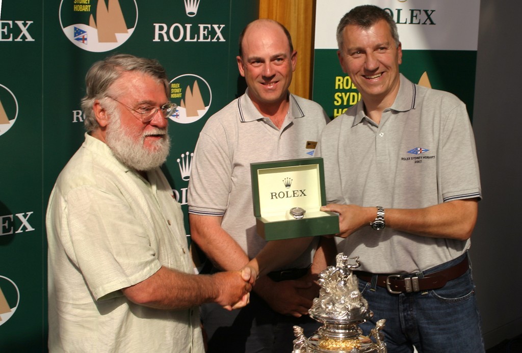 Roger Sturgeon Matt Allen and Richard de Leyser - Rolex Sydney Hobart Yacht Race photo copyright Crosbie Lorimer http://www.crosbielorimer.com taken at  and featuring the  class