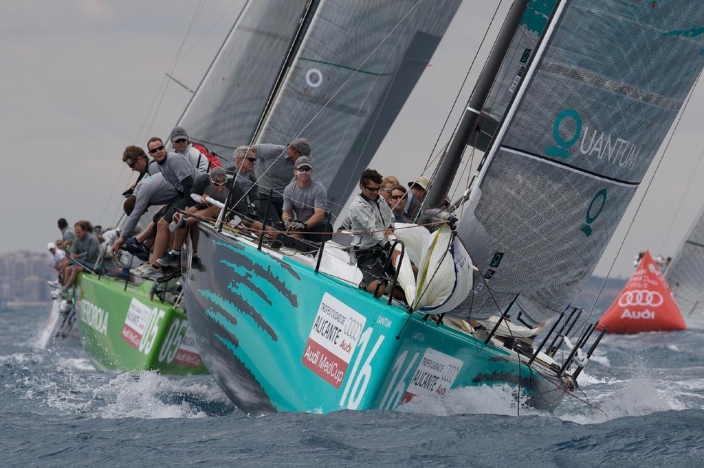 Quantum Racing leads Desafio round the top mark of the practice race of the AUDI Medcup in Alicante photo copyright Audi MedCup Circuit http://www.2008.medcup.org taken at  and featuring the  class