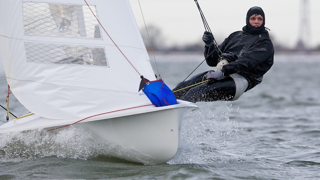 ENGLAND, London, Queen Mary Sailing Club, January 9th 2010, Bloody Mary Pursuit Race, 505 9012, Andy Smithy and Tim Needham (Staunton Harold SC) © Ian Roman http://www.ianroman.com
