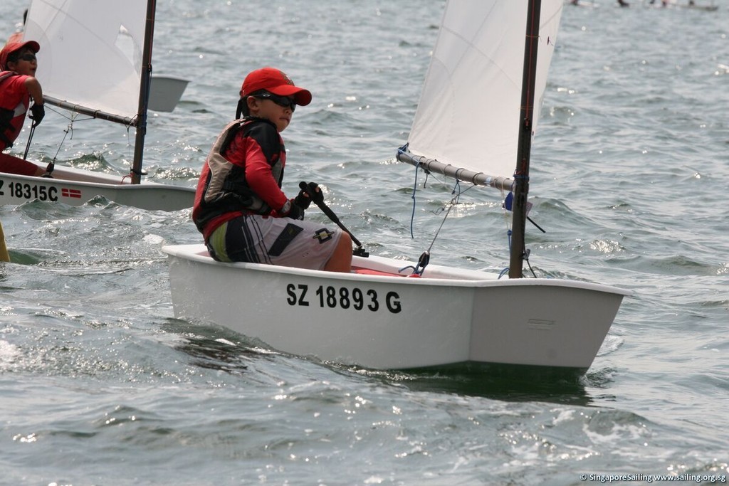 Singapore’s top performing Optimist sailor, Ryan Lo. © SingaporeSailing