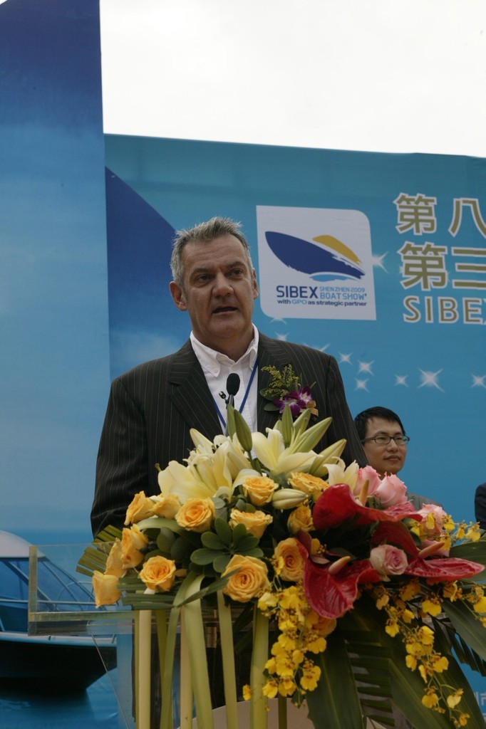 Christophe Vieux, CEO Grand Pavois, SIBEX Shenzhen (China) International Boat Show, Dameisha 2009 © Guy Nowell http://www.guynowell.com
