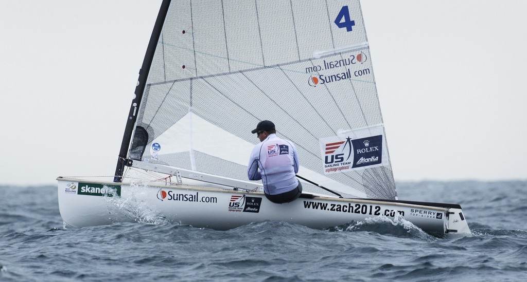 Zach Railey (USA) racing in the finn class on day 5 of the 2009 Skandia Sail for Gold Regatta in Weymouth and Portland. © onEdition http://www.onEdition.com