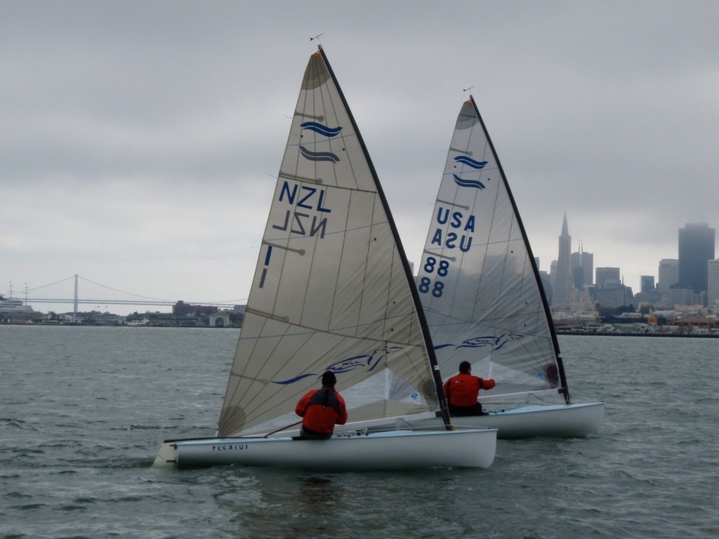 Sailing in the US Finn Nationals  © Dan Slater