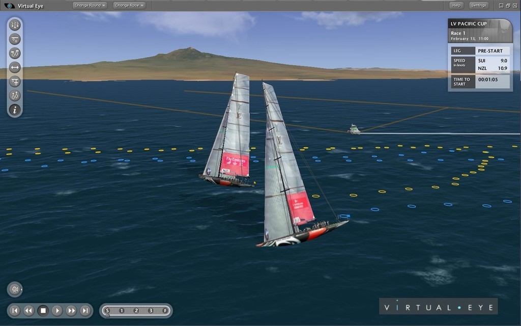 60 seconds before the start of the Louis Vuitton Pacific Series Trophy - Race 1 © ARL Media http://www.arl.co.nz/
