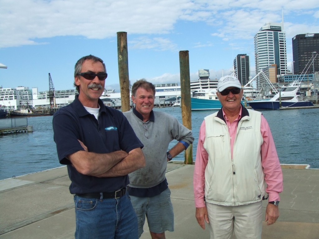 Steve Ashley the Rigger, Neil Cullen, boat builder and Roger Wilson the broker - Charter Fleet expands - another Bavaria photo copyright International Marine Brokers New Zealand www.internationalmarine.co.nz taken at  and featuring the  class