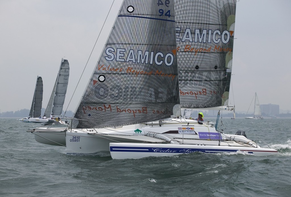 Top of the Gulf Regatta 2009, Ocean Marina Yacht Club, Pattaya, Thailand. Vintage elegance - Khun Radab Kanchanavanit’s Cedar Swan. © Guy Nowell http://www.guynowell.com