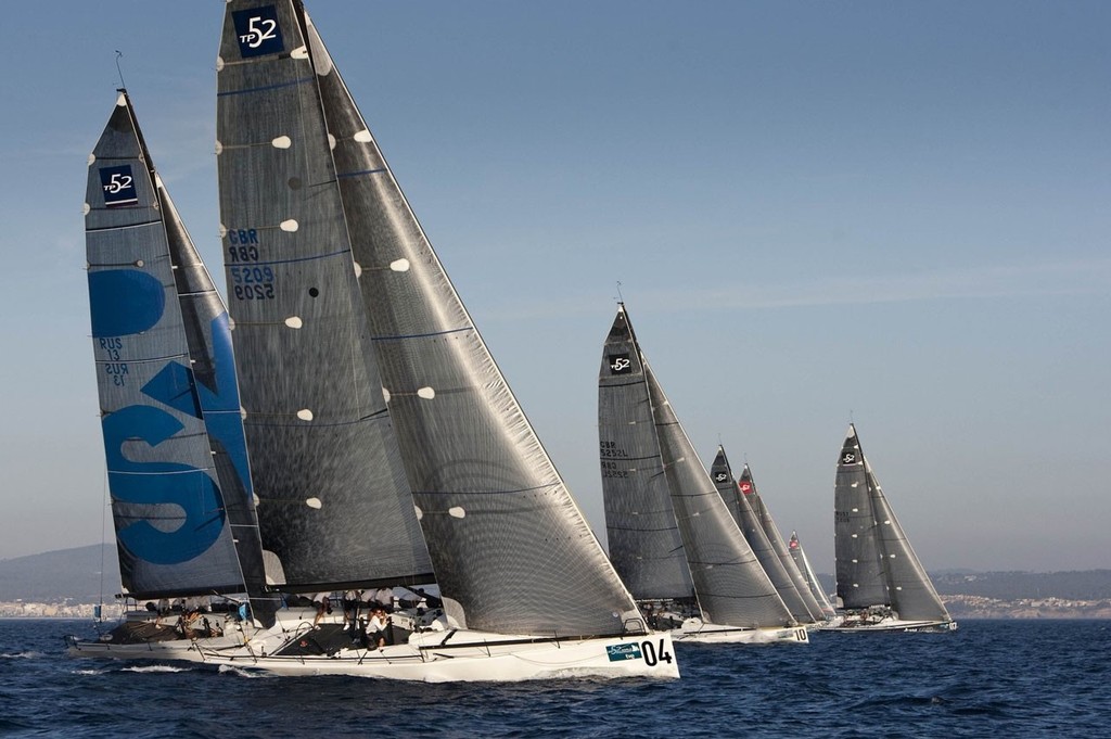 TP52 startline - 2009 World Championship photo copyright Nico Martinez http://www.nicomartinez.com taken at  and featuring the  class
