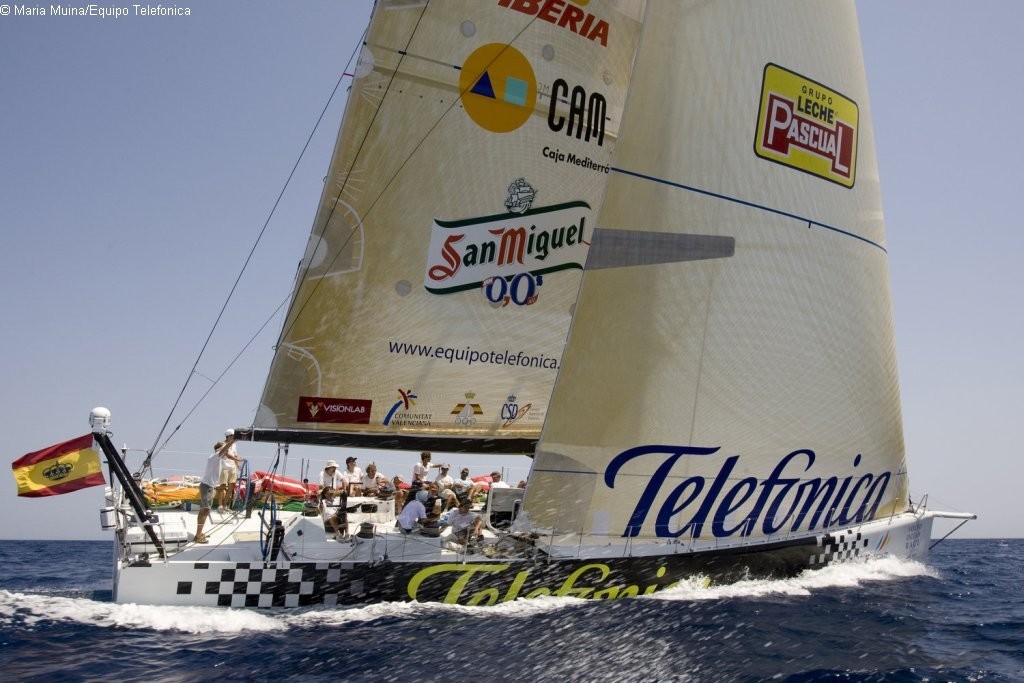 Telefonica Black test sailing in Alicante, Spain  © Maria Muina/Equipo Telefonica