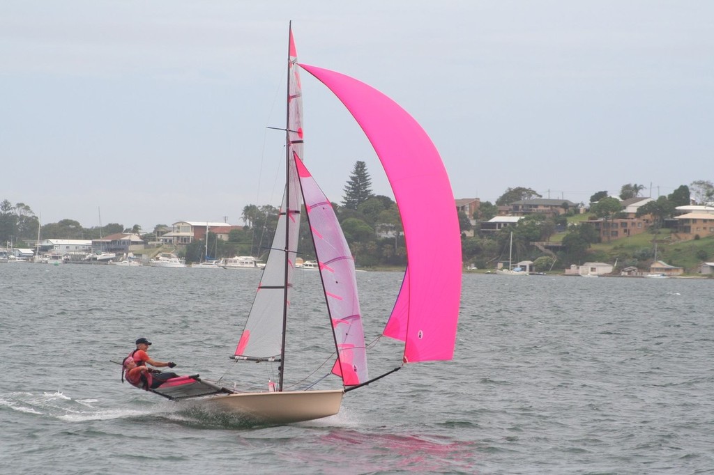 The Nude - Richie Reynolds and Lissa McMillan, NSW - 6th place overall - Australian B14 Championships, Belmont, Lake Macquarie photo copyright Rafael Heale taken at  and featuring the  class