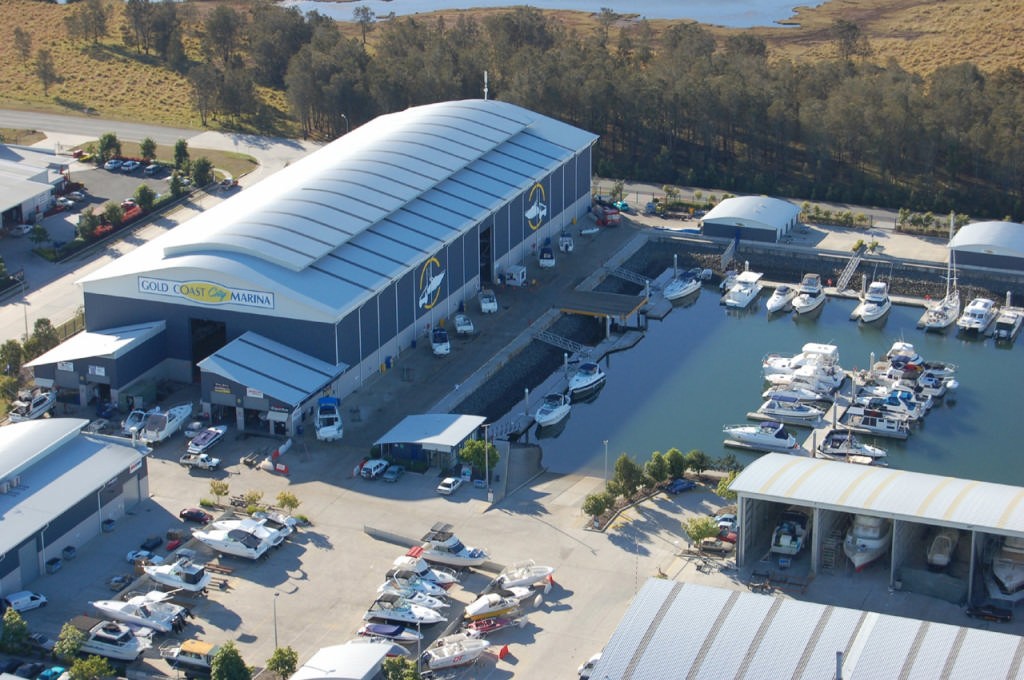 The dry storage shed at the Gold Coast City Marina can accommodate nearly 300 vessels up to 9.0-metres in length.
 photo copyright courtesy of the enterprises . taken at  and featuring the  class