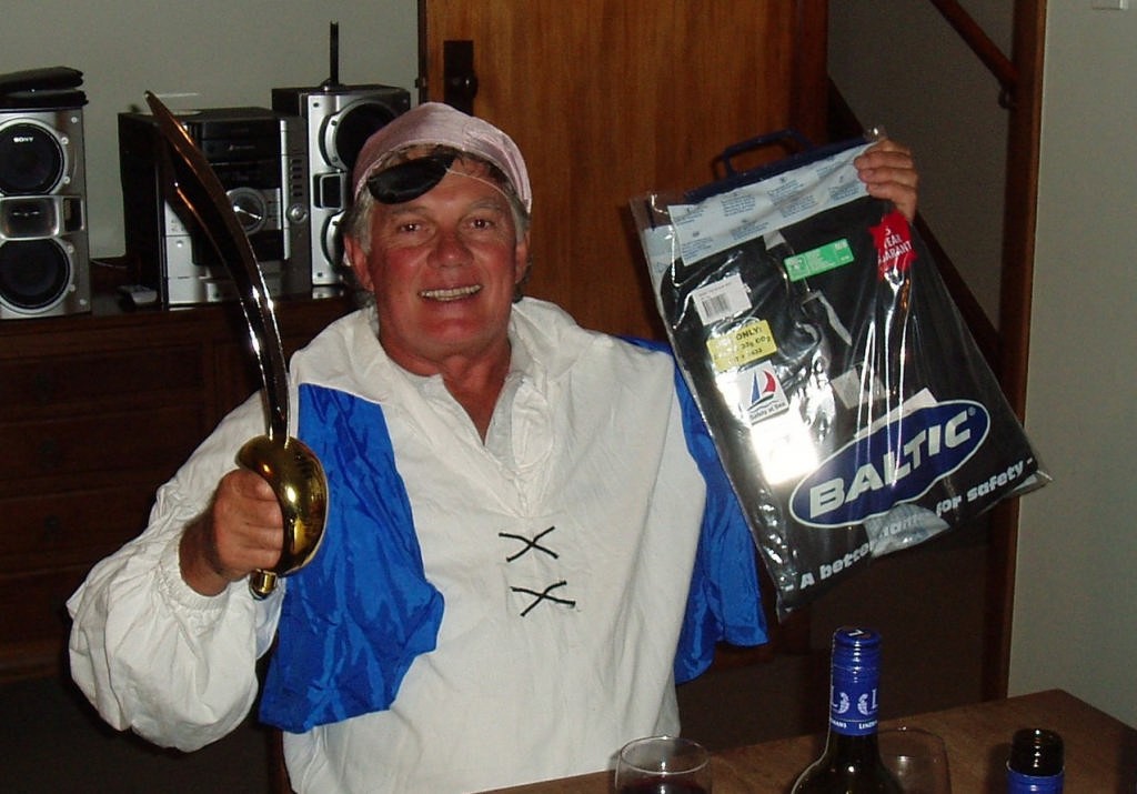 Tony Norman, best dressed pirate with his Safety at Sea lifejacket photo copyright Jane Pares - IMB taken at  and featuring the  class