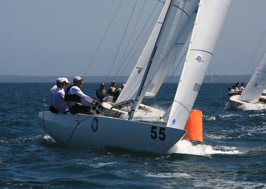 Triad (Bertrand, Slingsby, Palfrey) round the mark photo copyright  John Curnow taken at  and featuring the  class