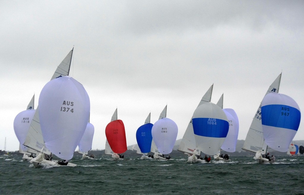 Under spinnaker - Murphy & Nye 2010 Etchells Australian Championship  
 photo copyright Sail-World.com /AUS http://www.sail-world.com taken at  and featuring the  class