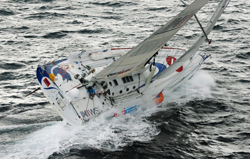 Kojiro Shiraishi (Spirit of Yukoh) at the start of the VELUX 5 Oceans solo round the world yacht race, which features some of the best solo yachtsmen in the world today © onEdition http://www.onEdition.com