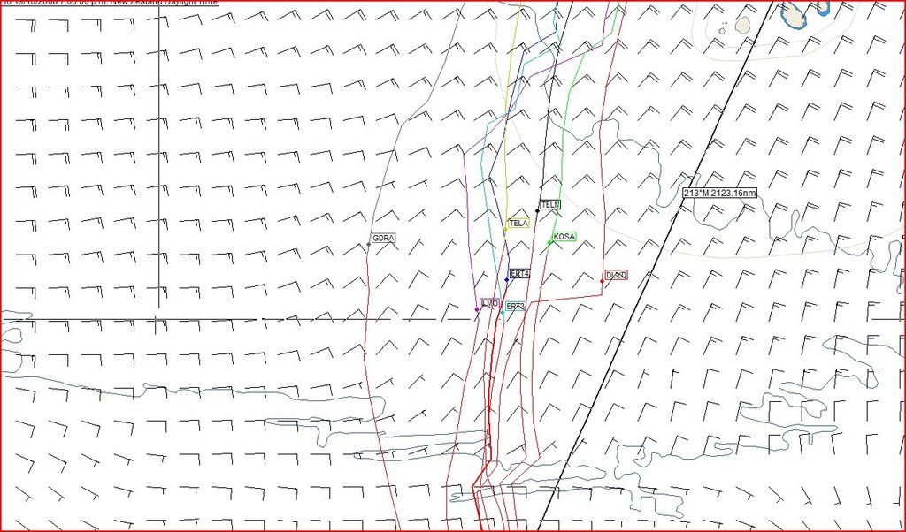 Volvo OR Positions at 19 October - 1900hrs - Zoom view © Predictwind.com/iexpedition.org www.predictwind.com