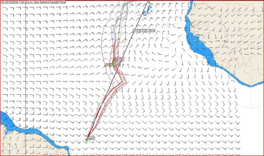 Projected Volvo OR Positions 24 hours hence at 20 October - 1900hrs - High view<br />
<br />
 © Predictwind.com/iexpedition.org www.predictwind.com