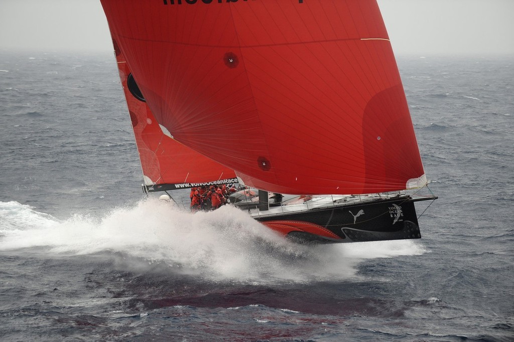 PUMA Ocean Racing puts il mostro to the test, offshore at the start of leg 1 of The Volvo Ocean Race. Next is a 6,500nm battle to Cape Town, South Africa. ©  David Kneale/Volvo Ocean Race http://www.volvooceanrace.com/