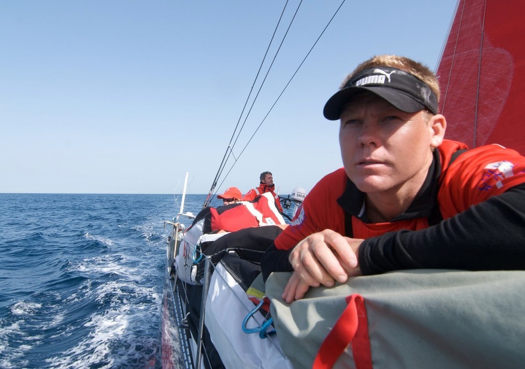 <br />
Bowman Casey Smith onboard PUMA Ocean Racing’s il mostro, on leg 1 of the Volvo Ocean Race. Rick Deppe/PUMA Ocean Racing/Volvo Ocean Race<br />
<br />
 © Volvo Ocean Race http://www.volvooceanrace.com