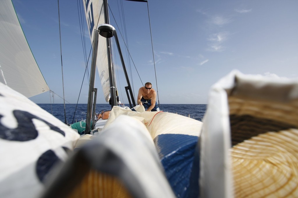 Gustav Morin/Ericsson Racing Team/Volvo Ocean Race.<br />
Bowman Anders Dahlsjo onboard Ericsson 3, on leg 1 of the Volvo Ocean Race<br />
<br />
 © Volvo Ocean Race http://www.volvooceanrace.com