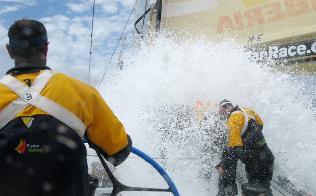 Gabriele Olivo - Telefonica Blue in rough seas on the final stretch of leg 1 to Cape Town, in the Volvo Ocean Race © Volvo Ocean Race http://www.volvooceanrace.com