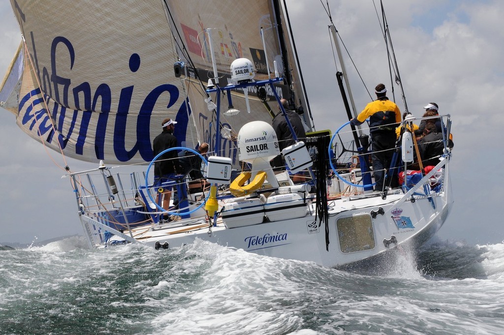 Telefonica Blue arrive in Cape Town in fifth place on leg 1 of the Volvo Ocean Race 2008-09. <br />
 &copy;  David Kneale/Volvo Ocean Race http://www.volvooceanrace.com/