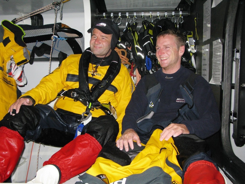 Mark Covell/Team Russia/Volvo Ocean Race.<br />
(l-r) Oleg Zherebtsov amd Ben Costello below decks on Team Russia, on leg 2  © Mark Covell/Team Russia/Volvo Ocean Race http://www.volvooceanrace.org